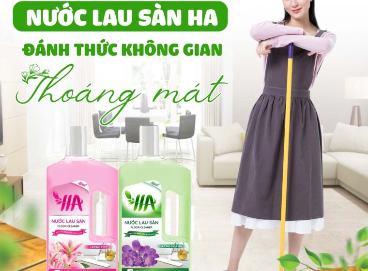 Nước lau sàn HA - Đánh thức không gian thoáng mát của bạn  