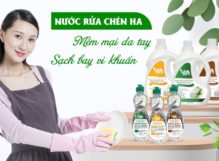 Nước rửa chén HA - Mềm mại da tay, sạch bay vi khuẩn