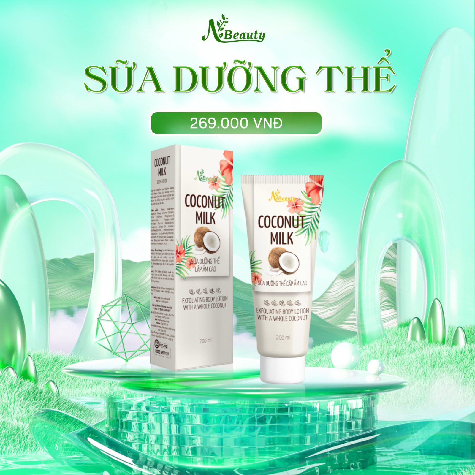 Sữa dưỡng thể cấp ẩm cao Coconut milk