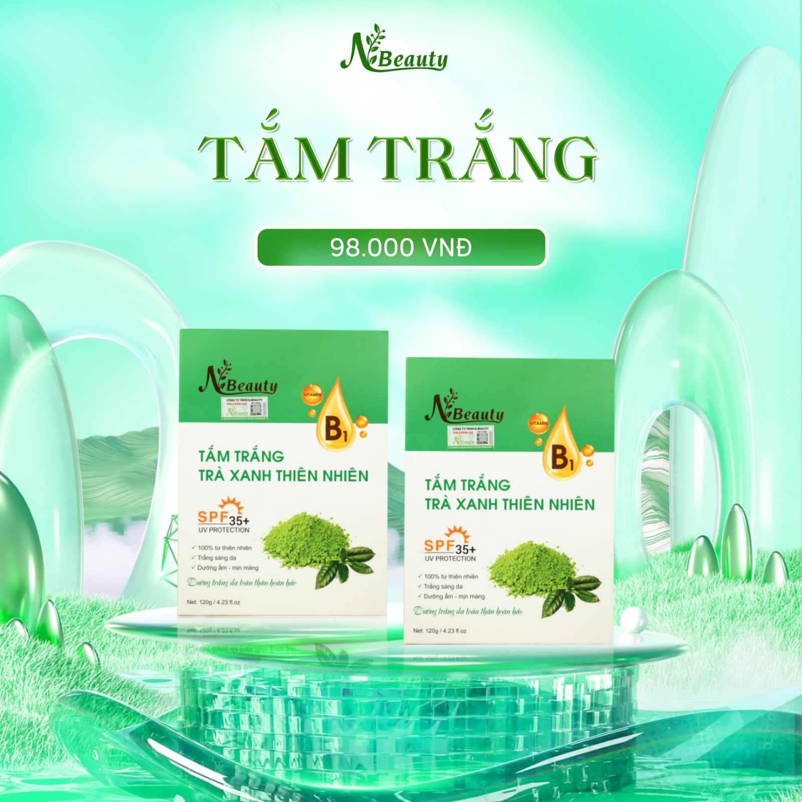 Tắm trắng trà xanh thiên nhiên